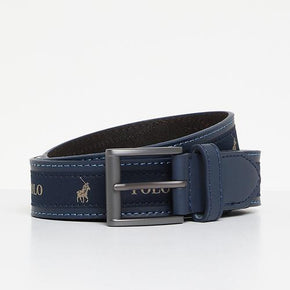 Polo Belts Polo Alessandro Coated Leather Belt Navy (7781709938777)