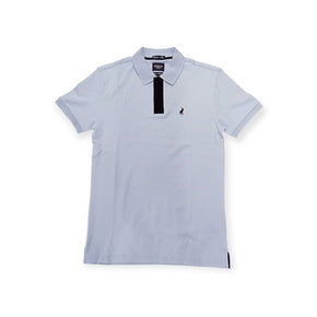 Polo Golf T Shirt Polo Men's Logo Placket Golfer Light Blue (7787937235033)