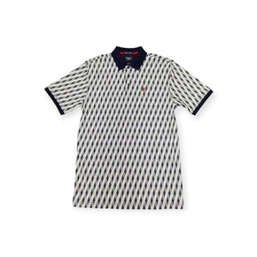 polo Golf T Shirt Polo Men's Small Geometric Print  Golfer Navy