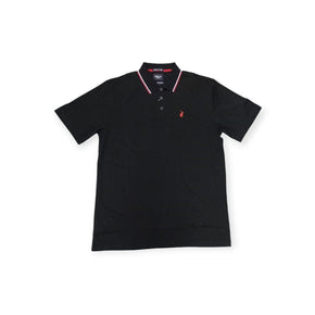 Polo Golf T Shirt Polo Men's Tipped Mercerised Cotton Golfer Black (7787930222681)