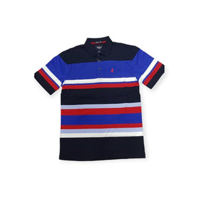 polo Golf T Shirt Polo Men's Variegated Mercerised Golfer Navy