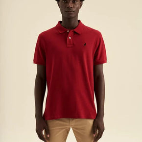 Polo Golf T Shirt Polo Stretch Pique Golfer Crimson (7753847242841)