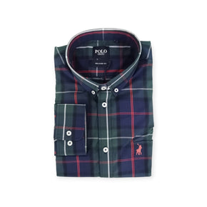 Polo Shirts Polo Men's Long Sleeve Bold Check Weekender Navy (7802223231065)