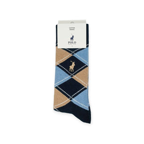 Polo Socks Polo Argyle Socks Navy (7692951617625)