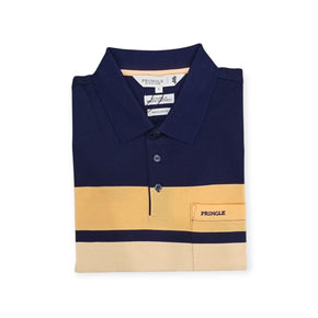 Pringle Golf T Shirt Pringle Men's Ronald Mercerised Golfer Navy