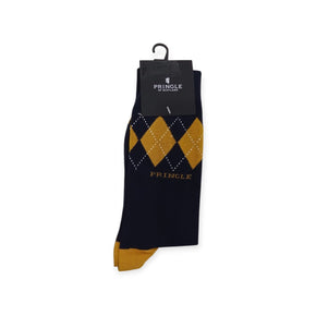 Pringle Socks Pringle Argyle Socks Navy Mustard