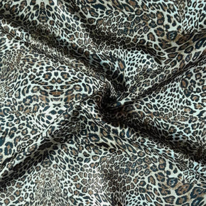 PRINTED ARMANI SATIN Fabric Digital Printed Armani Foil Satin 150 cm Leopard