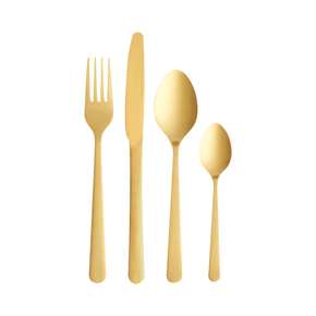 Russell Hobbs CUTLERY Russel Hobbs 16 Piece Matt Cutlery Set Gold RHC7018