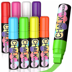 The Art Journey 8 -Neon Color Chalk Markers 15mm Nib Reversible Tip ART020 (7802274512985)