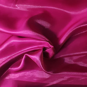 SATIN Dress Fabrics Cerise Glass Makado Satin Fabric 150 cm (7765413855321)