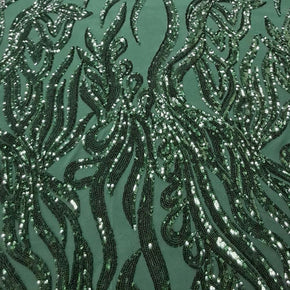 SEQUINS Dress Fabrics Bottle Green Tyla Sequin 150cm (7819685527641)