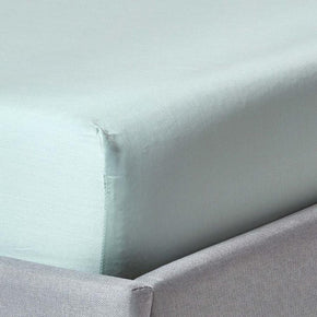 SIMON BAKER FITTED SHEET Three Quarter Simon Baker Duck Egg 200 Thread Count Cotton Percale Fitted Sheet (7825478746201)