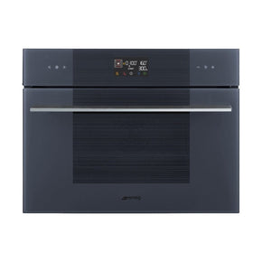 smeg Microwave Ovens Smeg 40L Neptune Grey Combi Microwave Oven Linea SO4102M1G