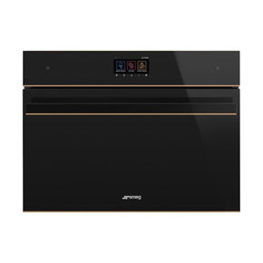 smeg Microwave Smeg 45L Black Dolce Stil Novo Built In Combi Microwave SF4604WMCNR