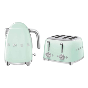 smeg Toaster Smeg Kettle & 4 Slice Toaster Set Pastel Green