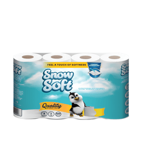 Snow Soft Toilet Paper Snow Soft 1 Ply Toilet Paper 500 Sheets 8 Pack 2-016 (7809642627161)