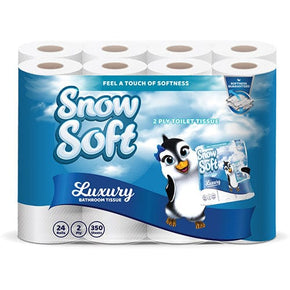 Snow Soft Toilet Paper Snow Soft 2 Ply Toilet Paper 350 Sheets 24 Pack 2-001 (7809626439769)