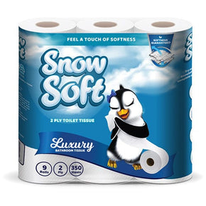 Snow Soft Toilet Paper Snow Soft 2 Ply Toilet Paper 350 Sheets 9 Pack 2-003 (7809639186521)