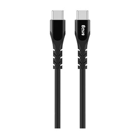 Snug Type C To Type C Silicone Cable 1.2m - Black (7772932702297)