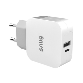 Snug Power Adapters & Chargers Snug 2 Port PD Usb Home Charger - White