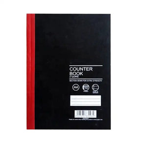 Stationary Tech & Office PSD 192 Page A4 2 Quire Feint & Margin Counter Book (7881381249113)