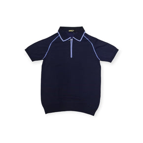 Stefano R Golf T Shirt Stefano R Knitted Golfer Navy