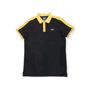 Stefano R Golf T Shirt Stefano R Mercerised Golfer Black/Gold (7825281286233)