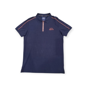 Stefano R Golf T Shirt Stefano R Mercerised Golfer Navy/Orange (7825291804761)