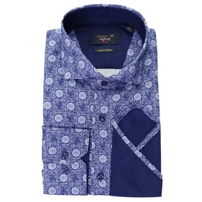 Stefano R Shirts Stefano R Men's Formal Shirt Blue