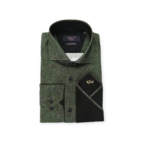 Stefano R Shirts Stefano R Men's Formal Shirt Floral Green