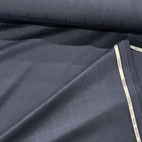 SUITING Dress Fabrics Check Suiting Fabric Dark Navy 150 cm (7498229547097)