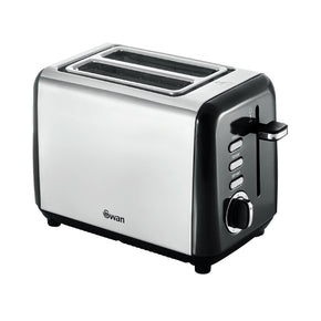 Swan TOASTER Swan Townhouse Stainless Steel Black 2 Slice Toaster STH2B