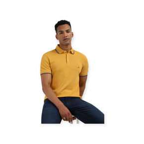 Tommy Hilfiger Golf T Shirt Tommy Hilfiger Short Sleeve Tipped Slim Fit Polo City Yellow (7817673867353)