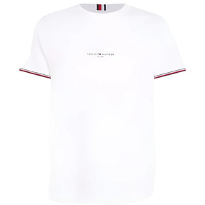 Tommy Hilfiger T Shirt Tommy Hilfiger Tommy Logo Tipped White T-Shirt