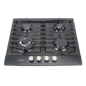 Totai Gas Hob Totai 60cm 4 Buner Gas Hob Black Stainless Steel 03/TS4BNR-BSS (7907881746521)