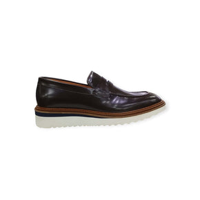 Vinzano Casual Shoes Vinzano Men's Slip On Shoes Patent Brown