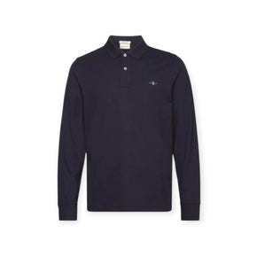 Regular Fit Shield Long Sleeve Pique Rugger Navy