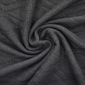 WINTER FABRIC Dress Fabrics Black Cable Sweater Modena 150cm (7917133463641)