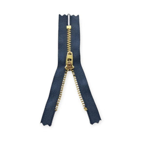 YKK ZIPS Habby 10cm YKK Metal Gold C/END Navy (7813686722649)