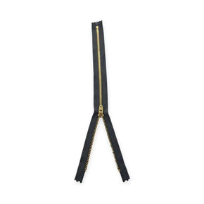 YKK ZIPS Habby 30cm YKK Metal Gold C/END Zip Black (7813688131673)