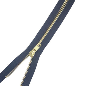 YKK ZIPS HABBY Ykk Metal Gold Close End 20cm Zip Black