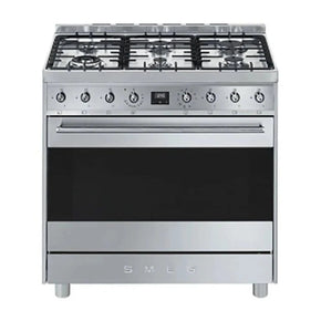 smeg Gas Stove Smeg 90cm Stainless Steel Gas Electric Stove C9MAXSSA9 (7149339181145)