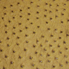 Yellow Gold Ostrich Leather Texture Vinyl Upholstery Fabric